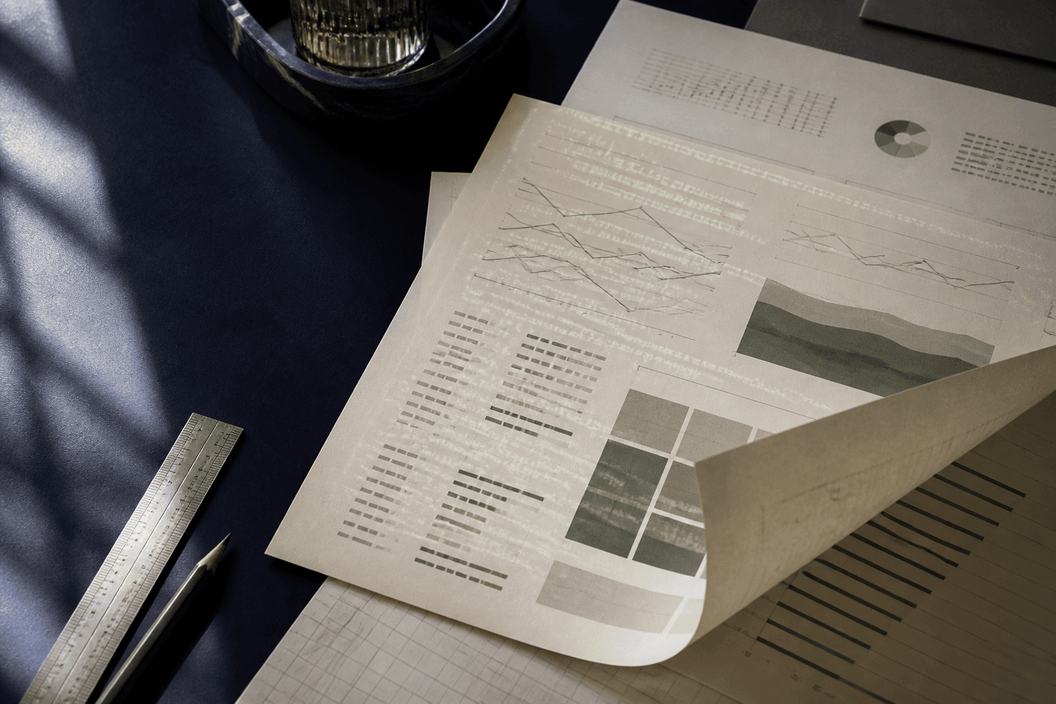 Portfolio reports and reporting logic on a financial operations desk